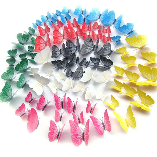 12pcs 3d butterfly wall decor Fridge Magnet Room Decor