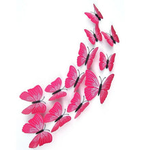 Load image into Gallery viewer, 12pcs 3d butterfly wall decor Fridge Magnet Room Decor