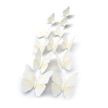 Load image into Gallery viewer, 12pcs 3d butterfly wall decor Fridge Magnet Room Decor