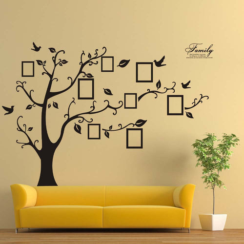 180*250cm 3D DIY Photo Tree PVC Wall Decals Adhesive Wall Stickers Mural Art Home Decor