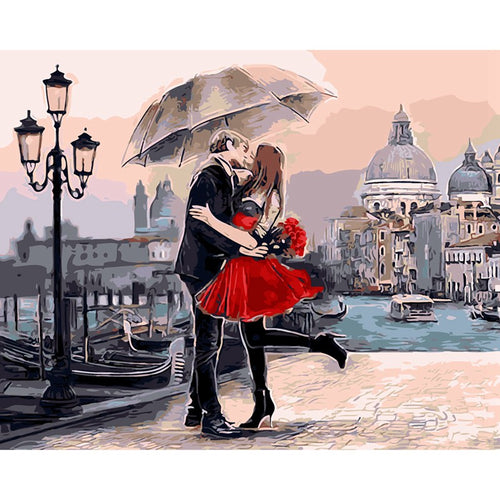 Classical Romantic Kiss Lover DIY Painting